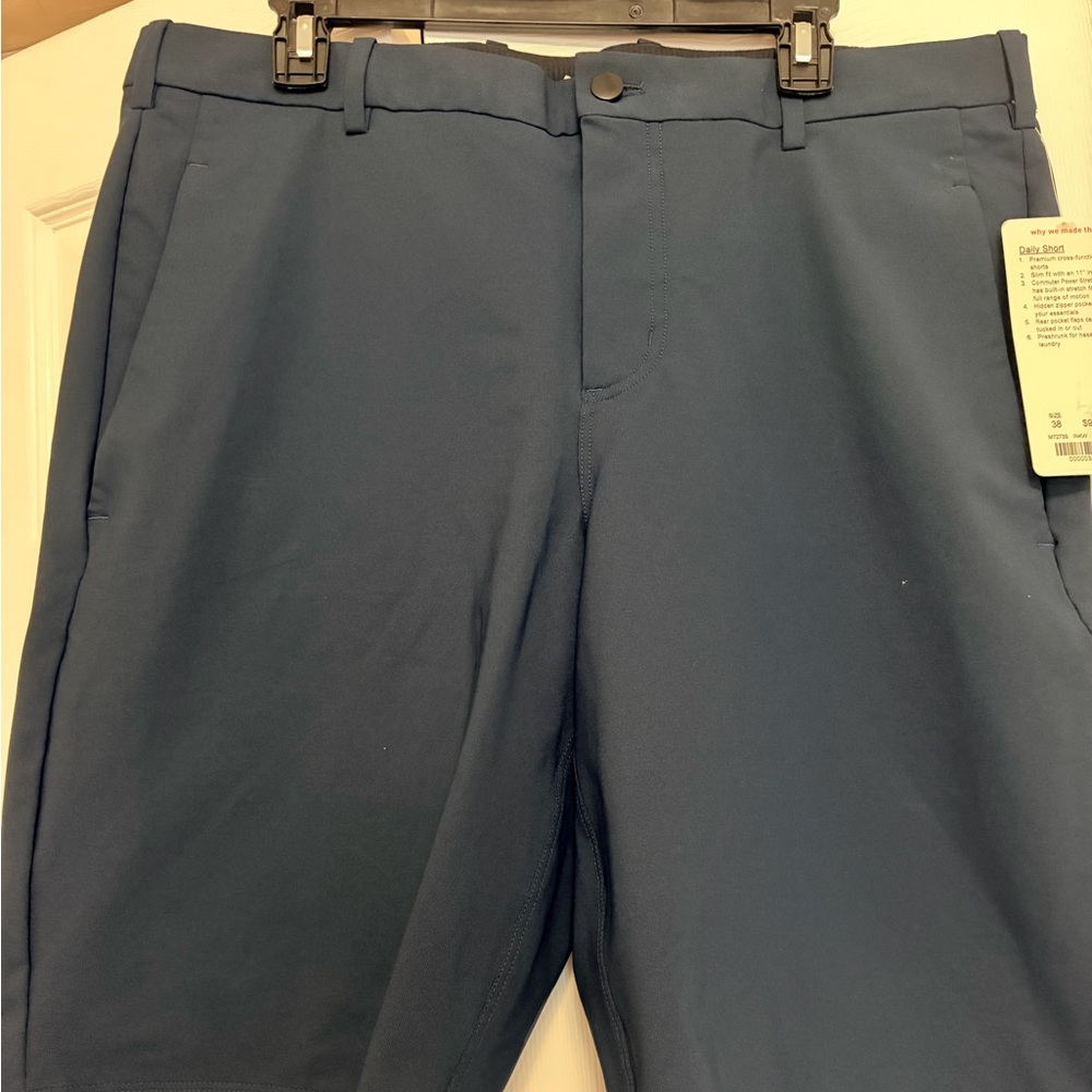 Lululemon Athletica Navy Flat Front Shorts
